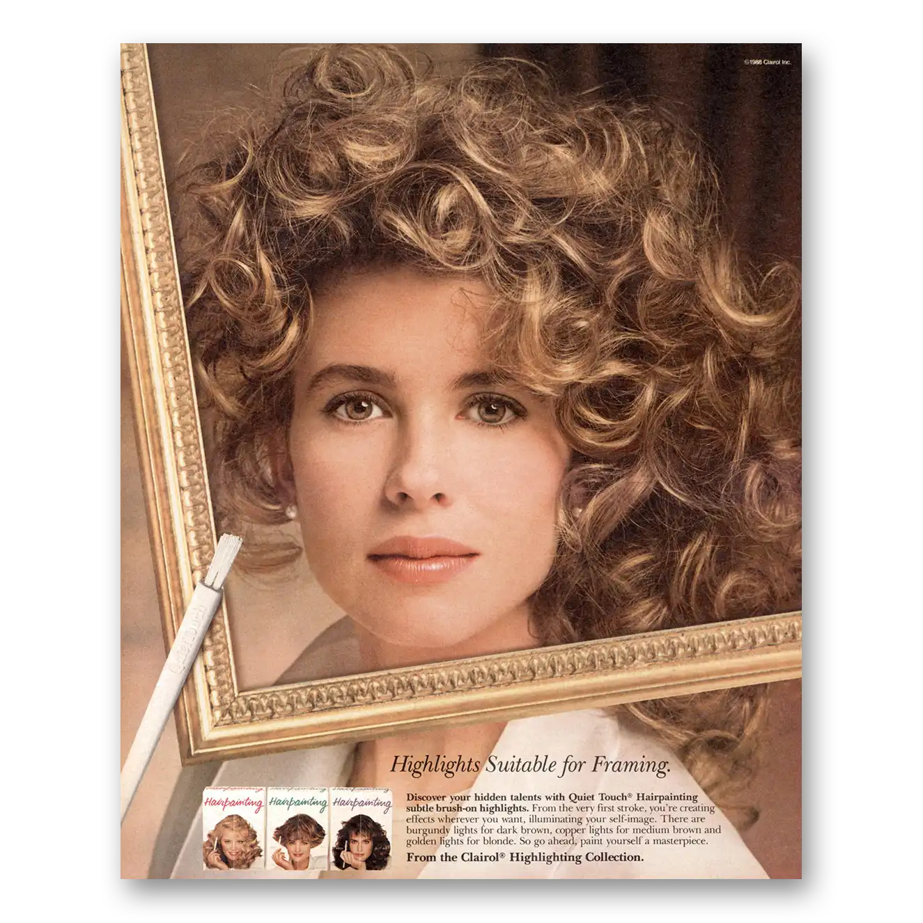 1988 Clairol Highlighting Collection Suitable for Framing Vintage Magazine Print Ad