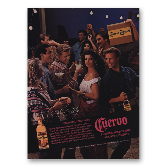 1988 Jose Cuervo Tequila Cuervo Gold Kirstie Alley Vintage Magazine Print Ad