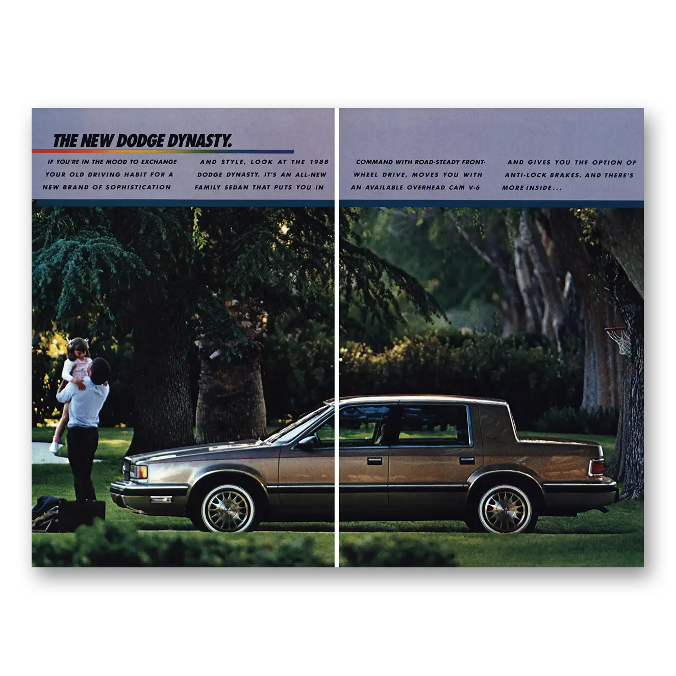 1988 Dodge Dynasty Dawn of New Dynasty Vintage Magazine Print Ad