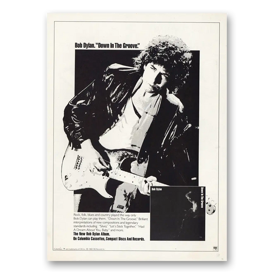 1988 Bob Dylan Promo Down in the Groove Vintage Magazine Print Ad