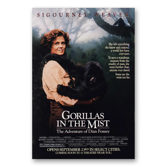 1988 Gorillas In the Mist Promo Sigourney Weaver Vintage Magazine Print Ad