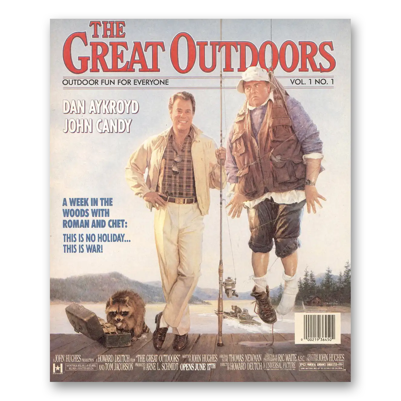 1988 The Great Outdoors Movie Promo Dan Aykroyd and John Candy Vintage Magazine Print Ad