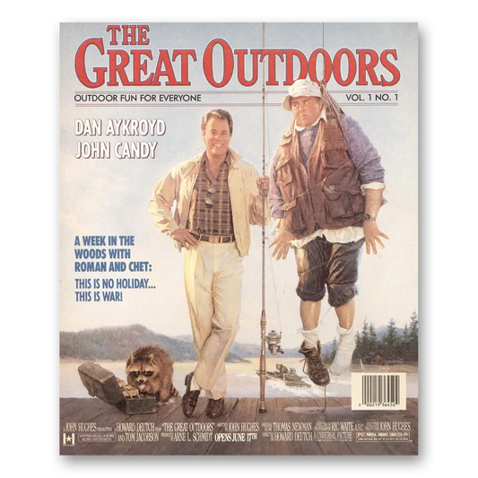 1988 The Great Outdoors Movie Promo Dan Aykroyd and John Candy Vintage Magazine Print Ad