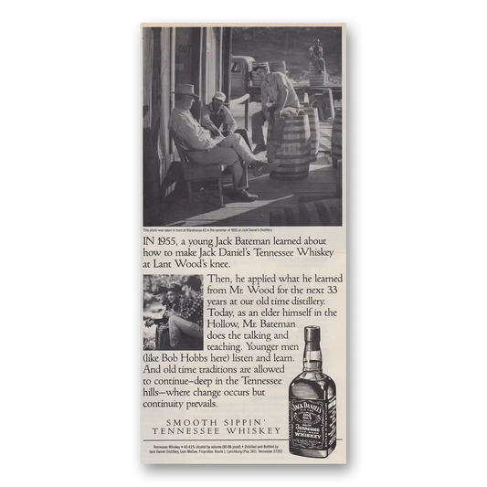 1988 Jack Daniels Young Jack Bateman Learned Vintage Magazine Print Ad