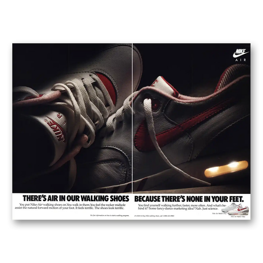 1988 Nike Air In Our Walking Shoes Vintage Magazine Print Ad