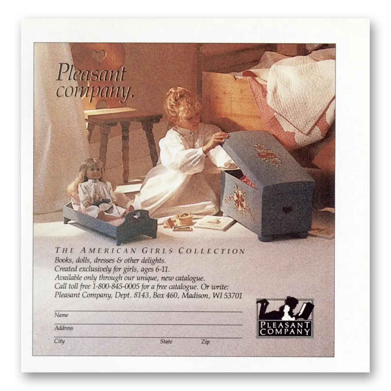 1988 Pleasant Company American Girls Collection Vintage Magazine Print Ad