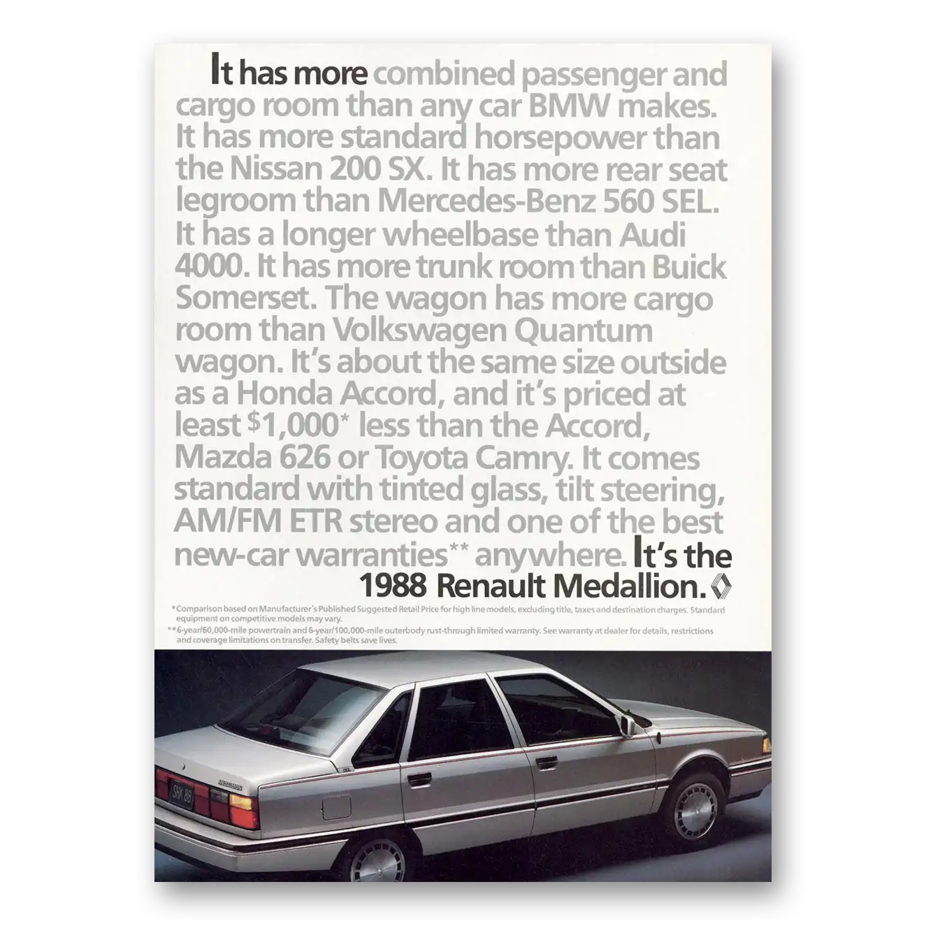 1987 Renault Medallion Has More Vintage Magazine Print Ad