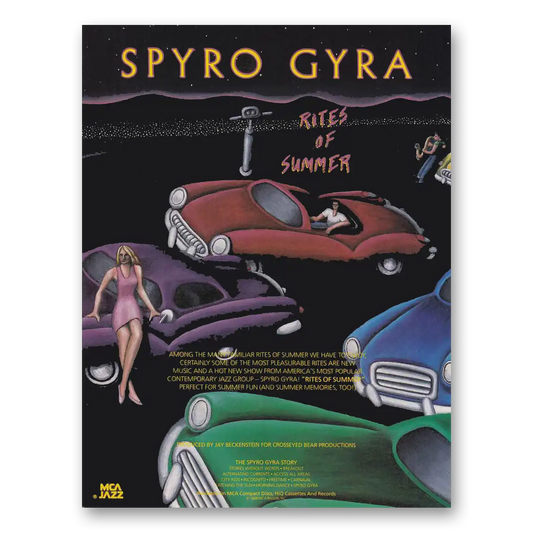 1988 Spryo Gyra Promo Rites of Summer Promo Vintage Magazine Print Ad