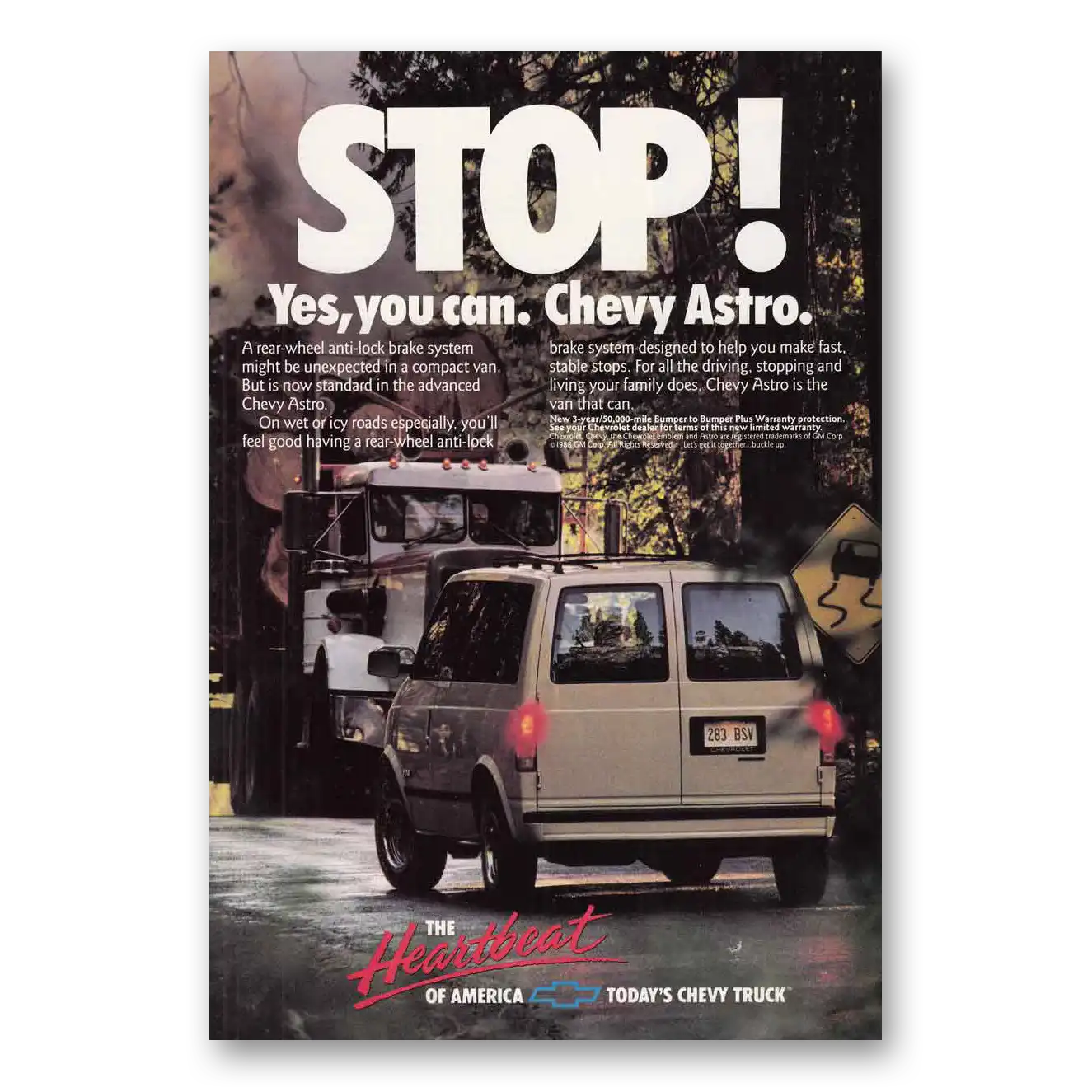 1989 Chevrolet Astro Van Yes You Can Vintage Magazine Print Ad