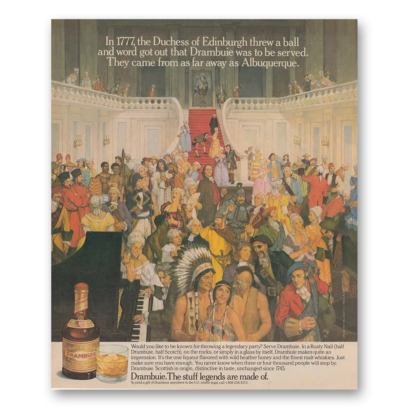 1989 Drambuie Duchess of Edinburgh Vintage Magazine Print Ad