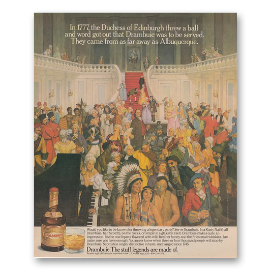 1989 Drambuie Duchess of Edinburgh Vintage Magazine Print Ad