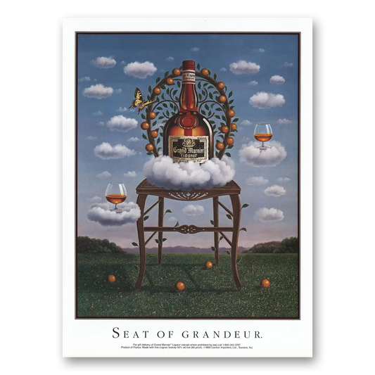 1989 Grand Marnier Seat of Grandeur Vintage Magazine Print Ad