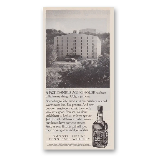 1989 Jack Daniels Aging House Has Been Called Many Things Vintage Magazine Print Ad