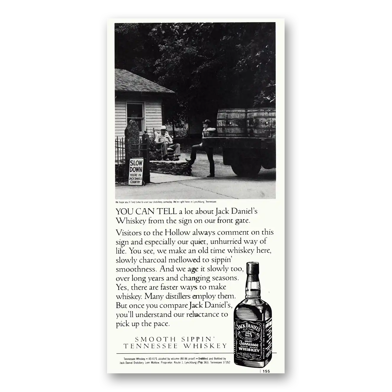 1989 Jack Daniels You Can Tell a Lot Vintage Magazine Print Ad