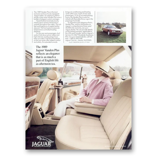 1988 Jaguar Vanden Plas Reflects an Elegance Vintage Magazine Print Ad