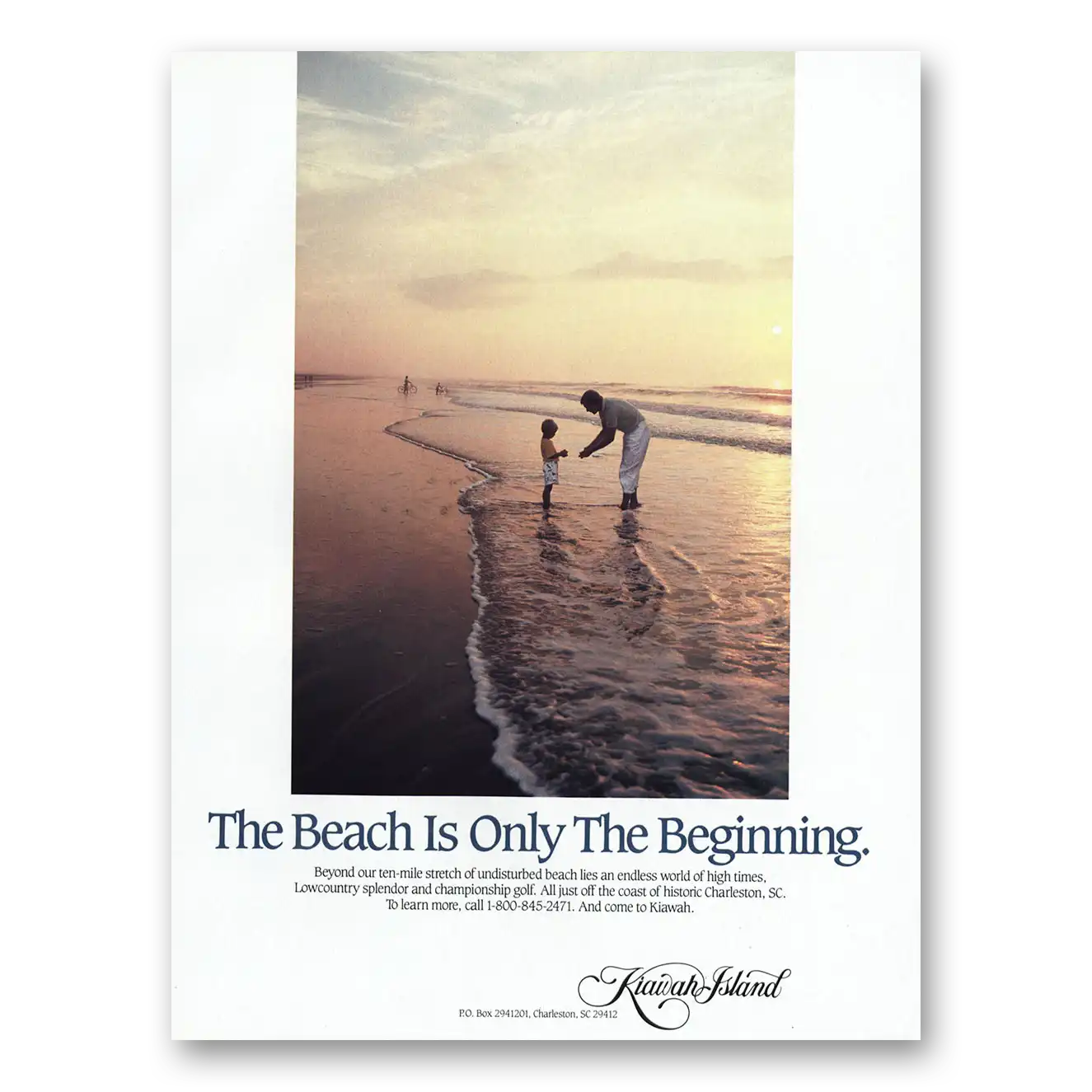 1989 Kiawah Island Beach Is Only the Beginning Vintage Magazine Print Ad