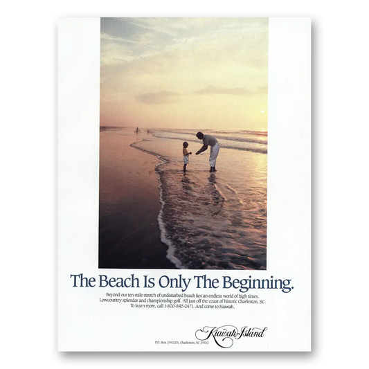 1989 Kiawah Island Beach Is Only the Beginning Vintage Magazine Print Ad