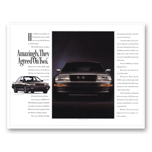 1989 Lexus LS400 Perfectionists To Agree On One Thing Vintage Magazine Print Ad