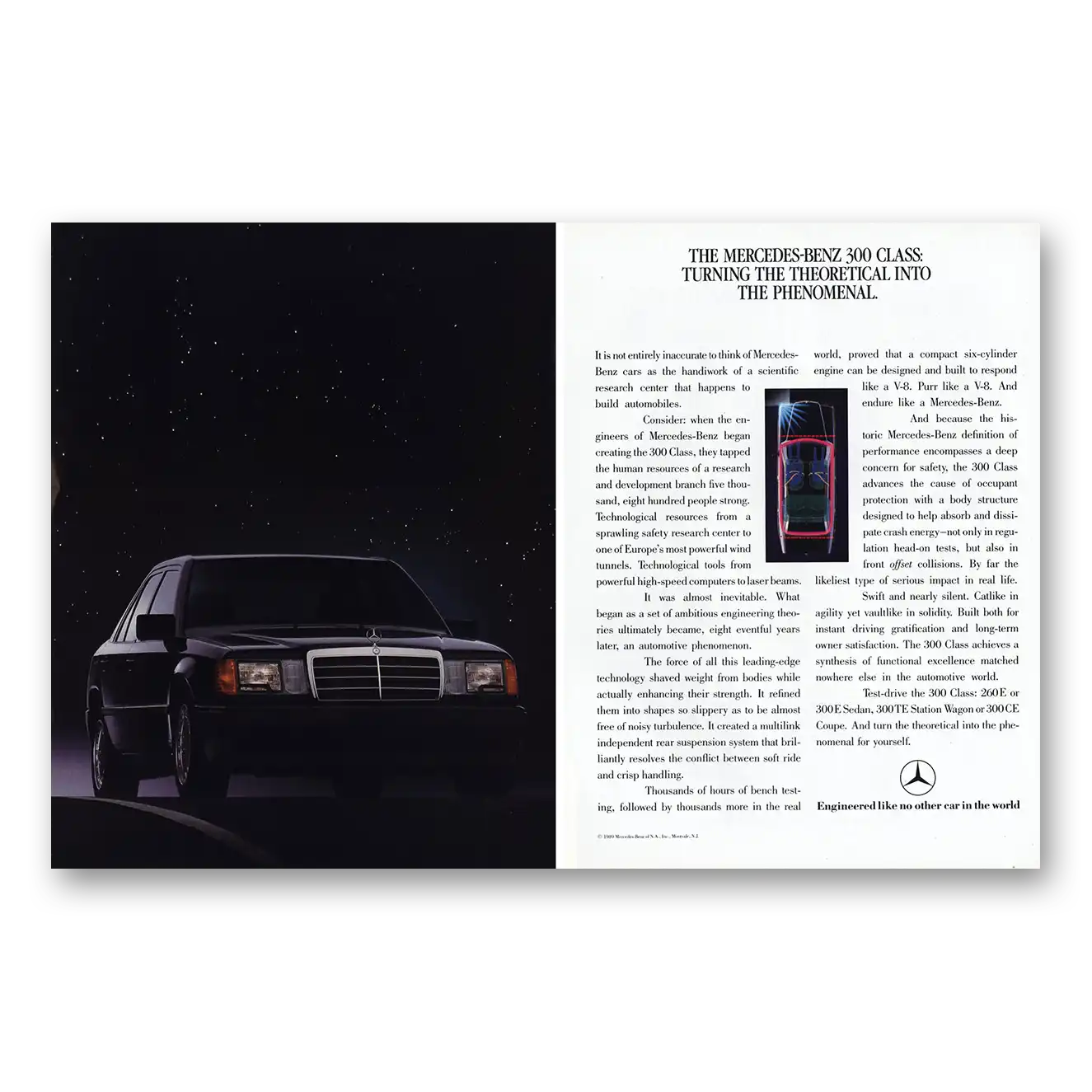 1989 Mercedes Benz 300 Theoretical Into Phenomenal Vintage Magazine Print Ad