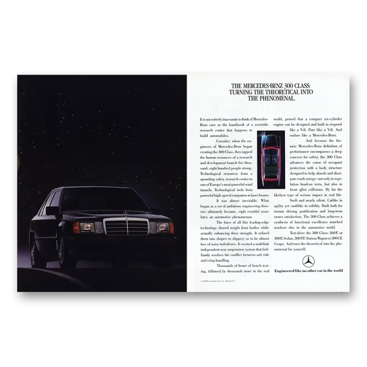 1989 Mercedes Benz 300 Theoretical Into Phenomenal Vintage Magazine Print Ad