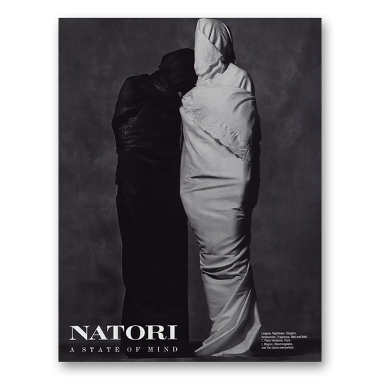 1989 Natori Fashion State of Mind Vintage Magazine Print Ad