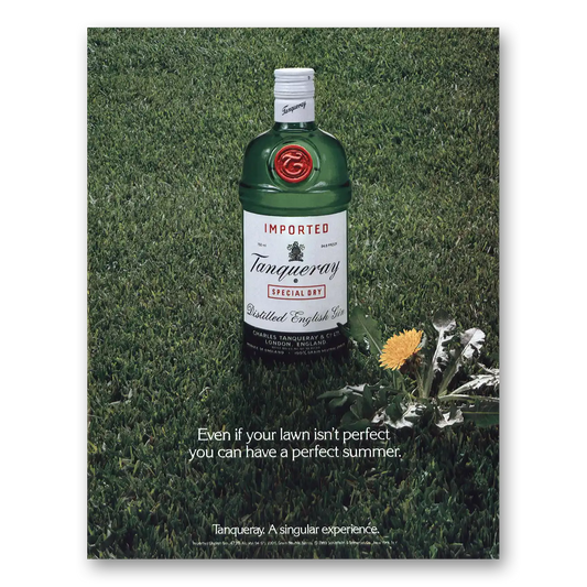 1989 Tanqueray Gin Even If the Lawn Isnt Perfect Vintage Magazine Print Ad