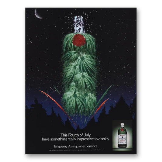 1989 Tanqueray Gin Fourth of July Vintage Magazine Print Ad