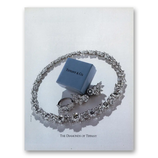 1989 Tiffany & Co Diamonds of Tiffanys Vintage Magazine Print Ad