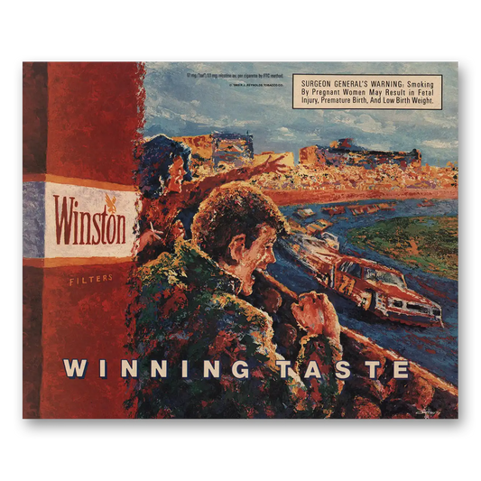 1989 Winston Cigarettes Winning Taste Vintage Magazine Print Ad