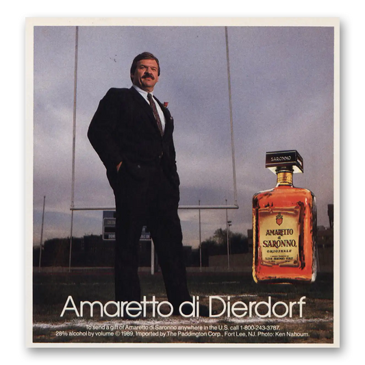 1990 Amaretto Dan Dierdorf Vintage Magazine Print Ad