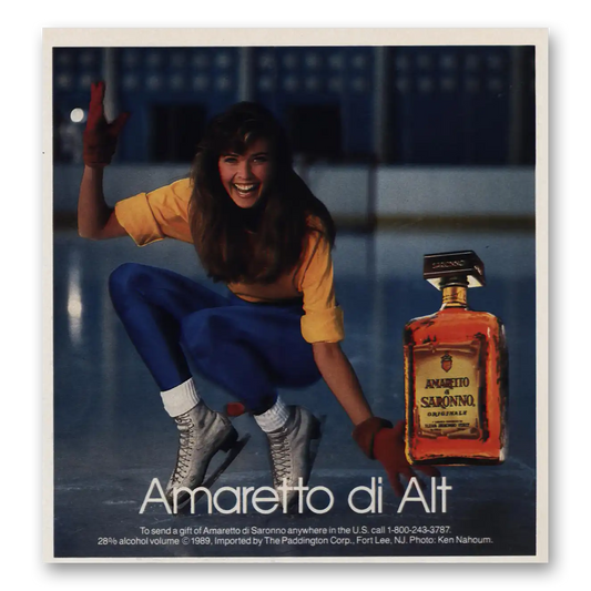 1990 Amaretto Carol Alt Vintage Magazine Print Ad