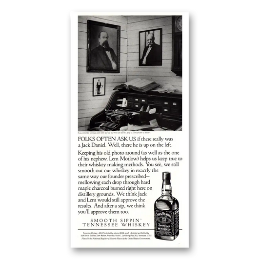 1990 Jack Daniels Folks Often Ask Us Vintage Magazine Print Ad