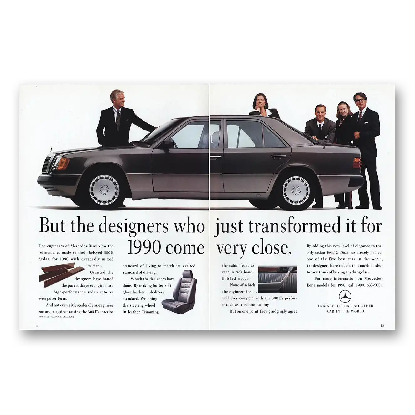 1989 Mercedes Benz 300E Steal the Thunder of the Engineers Vintage Magazine Print Ad