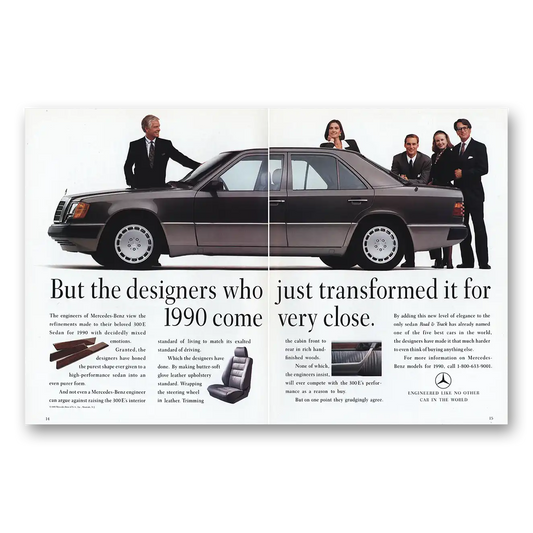 1989 Mercedes Benz 300E Steal the Thunder of the Engineers Vintage Magazine Print Ad