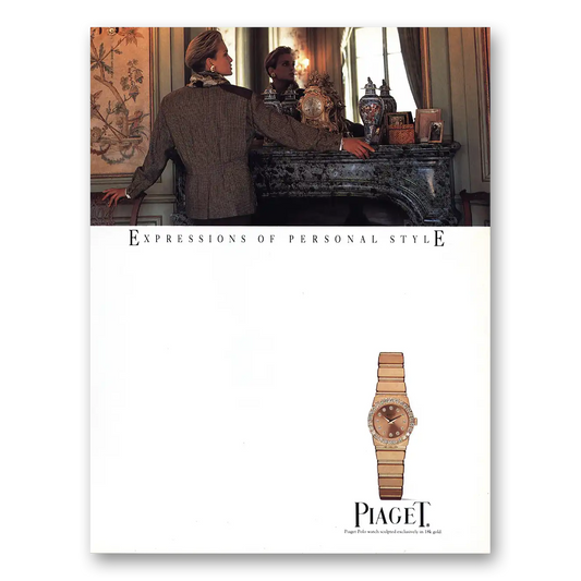 1990 Piaget Watches Expressions of Personal Style Vintage Magazine Print Ad