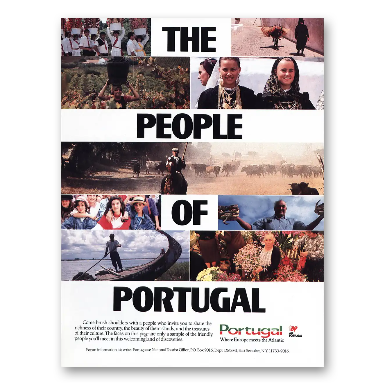 1990 Portugal People of Portugal Vintage Magazine Print Ad