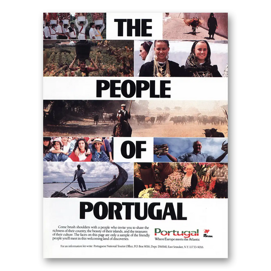 1990 Portugal People of Portugal Vintage Magazine Print Ad