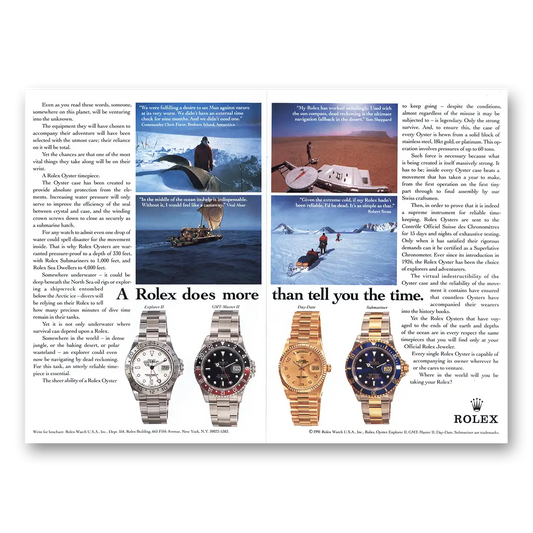 1991 Rolex Does More Than Tell Your Time Vintage Magazine Print Ad