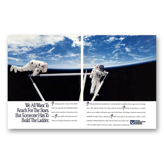 1990 United Technologies We All Want To Reach for the Stars Vintage Magazine Print Ad