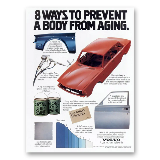 1990 Volvo Prevent a Body from Aging Vintage Magazine Print Ad