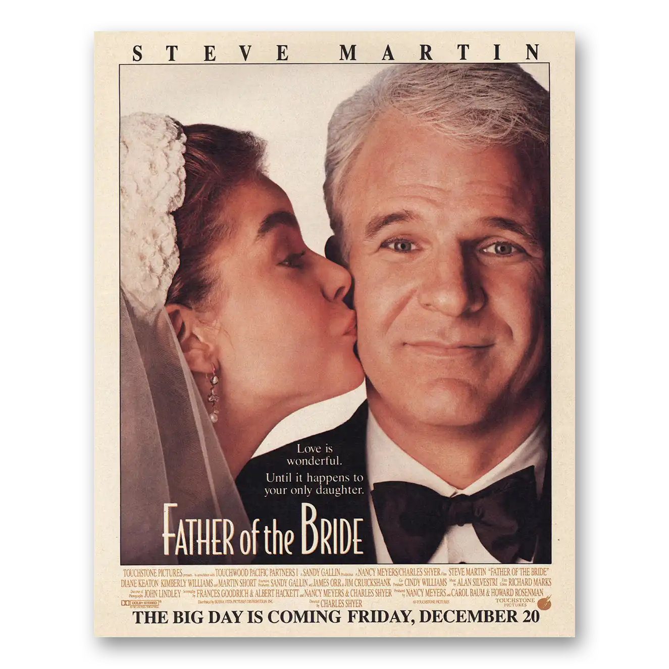 1991 Father of the Bride Movie Promo Steve Martin Vintage Magazine Print Ad