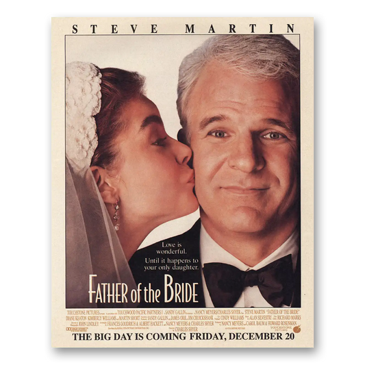 1991 Father of the Bride Movie Promo Steve Martin Vintage Magazine Print Ad