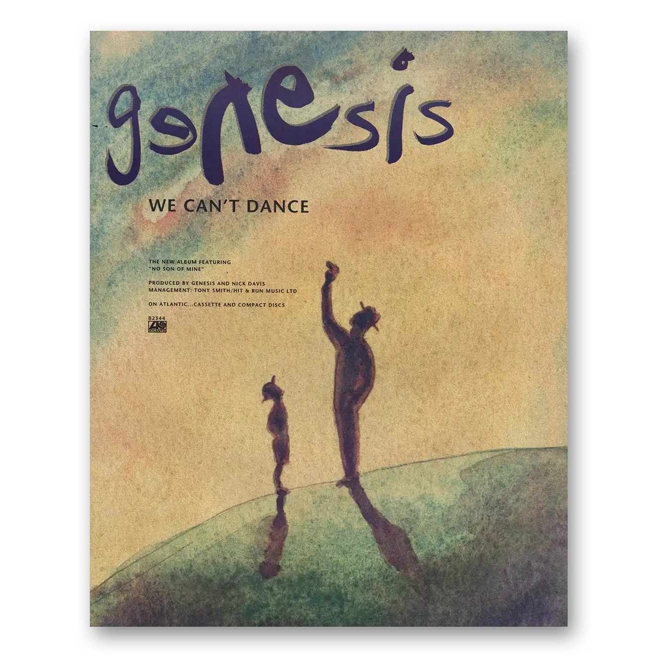 1991 Genesis Promo We Cant Dance Vintage Magazine Print Ad