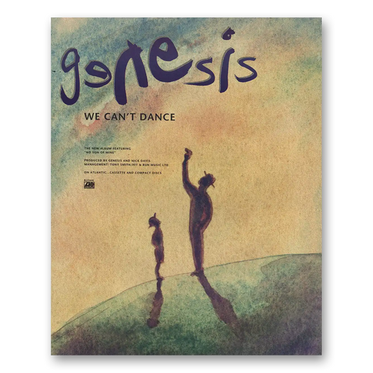 1991 Genesis Promo We Cant Dance Vintage Magazine Print Ad