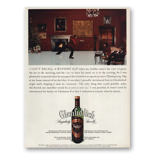 1991 Glenfiddich Brother Grace the Ice In the Morning Vintage Magazine Print Ad