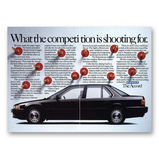 1991 Honda Accord Competition Is Shooting For Vintage Magazine Print Ad