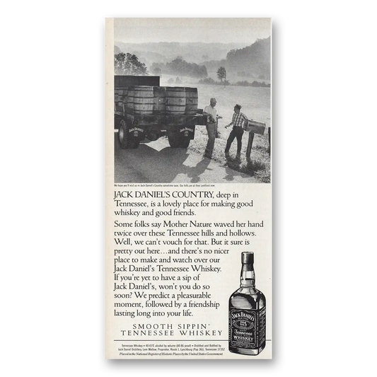 1991 Jack Daniels Deep In Tennessee Vintage Magazine Print Ad