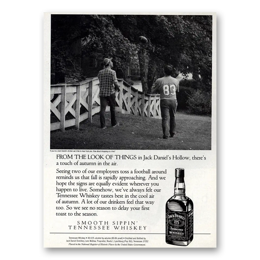 1991 Jack Daniels From the Look of Things Vintage Magazine Print Ad