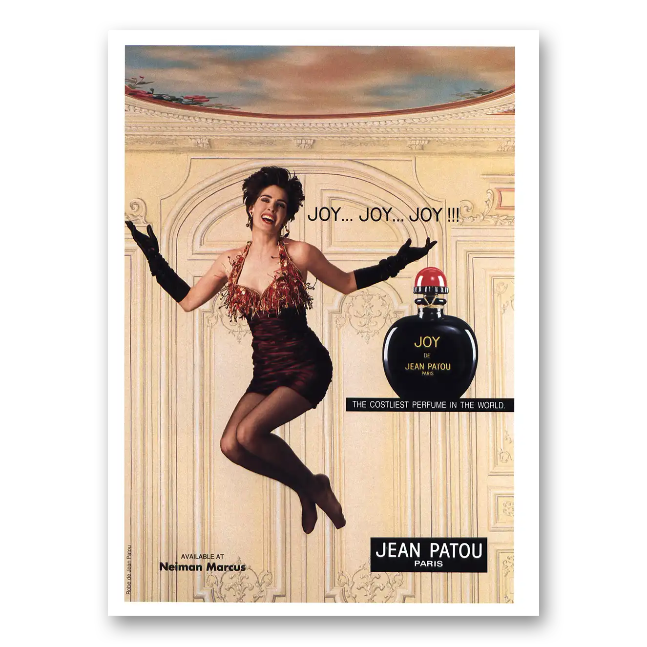 1991 Joy de Jean Patou Perfume Joy Costliest Perfume Vintage Magazine Print Ad