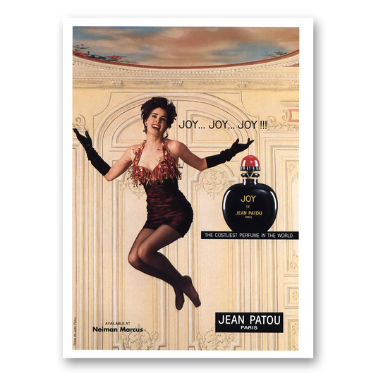 1991 Joy de Jean Patou Perfume Joy Costliest Perfume Vintage Magazine Print Ad